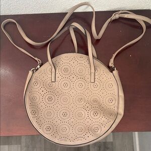 Elegant Tan Perforated Women's Bag